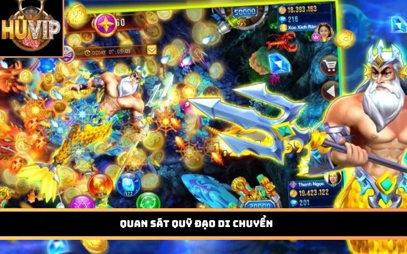 Quan sát quỹ đạo di chuyển